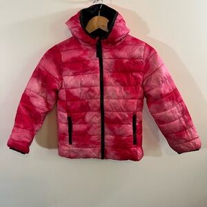 Thereabouts Girls Pink Ombre Puffer Jacket Hooded Winter Coat Size 6/7